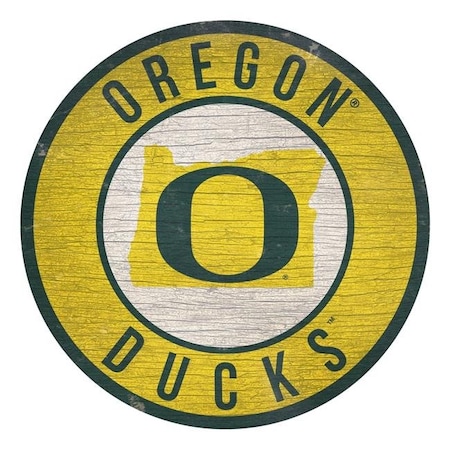 Fan Creations Oregon Ducks Sign Wood 12 Inch Round State Design 7846020181